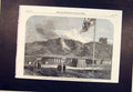 Original Old Antique Print Southampton Hants Volunteer Engineers Mine 1864 19th