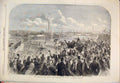 Original Old Antique Print Farmworth Bolton Lancs Park 1864 19th