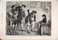 Original Old Antique Print Battle Calderon Child Siers Troops Fine Art 1864 19th