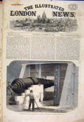 Original Old Antique Print Millwall Cannon Cronstadt Steel 1864 19th