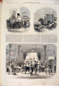 Old Antique Print Sketches New York America United States Usa Hudson 1864 19th