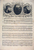 Original Old Antique Print Song Sheet Home That Waits Sidwell Balfe Music Score