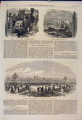 Old Antique Print Richmond Virginia Carbine Factory Railway America 1865 19th