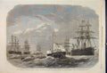 Old Antique Print Plymouth Prince Princess Wales Yacht Osborne Royal 1865 19th