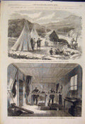 Original Old Antique Print Atlantic Telegraph Cable Foilhommerum Valencia 1865