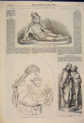 Old Antique Print Dublin International Exhibition Ireland Bronze Fountain