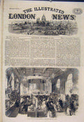 Original Old Antique Print Reading Industrial Exhibition Opening 1865 Victorian