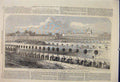 Original Old Antique Print Belgian National Rifle Association Brussels 1865 19th
