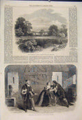Old Antique Print Jamaica Maroon Town Blue Mountains Lyceum Theatre 1865 19th