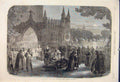 Original Old Antique Print Scene King John Drury Lane Theatre London 1865 19th