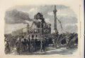 Original Old Antique Print Funeral King Belgians Brussels Congres 1865 Victorian