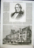 Original Old Antique Print Portrait Cranworth Oxford Christ Church College 1868