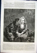Old Antique Print Declaration Goodall Leeds Art Exhibition Fine Art 1868 19th