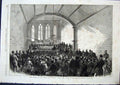 Original Old Antique Print Chester Holyhead Disaster Railway Abergele Townhall