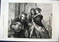 Original Old Antique Print Water Drinkers Phillip Leeds Exhibition Fine Art 1868