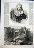 Old Antique Print Portrait Baggallay Solicitor Flood India Mirzapore 1868 19th