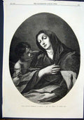 Original Old Antique Print St Teresa Alonzo Cano Leed Exhibition Fine Art 1868