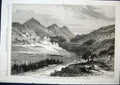 Old Antique Print Punjaub Frontier Agrore Soosal Pass Camp Campaign 1868 19th