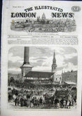 Old Antique Print Westminster Hustings Charing Cross Voters Election Poll