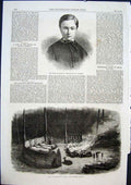 Original Old Antique Print Duke Brabant Belgium Camp Woods Alaska 1868 Victorian