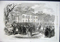 Original Old Antique Print Revolution Spain Monarchy President Madrid 1868 19th