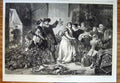 Original Old Antique Print Gen Comb Berries Hillingford Jackson Fine Art 1868