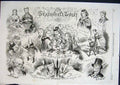 Original Old Antique Print Christmas Sketch Season Fine Art 1868 19th