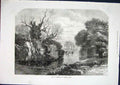 Original Old Antique Print Tichborne Park Alresford Hants England 1871 Victorian