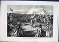Original Old Antique Print London Scottish Wimbledon Camp Army 1871 Victorian