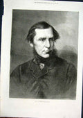 Original Old Antique Print Portrait Froude Historian 1871 19th Century