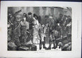 Original Old Antique Print Dunblane Station Scotland 1871 19th Century