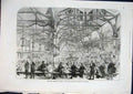 Old Antique Print Corn Exchange Scott Grassmarket Edinburgh Rob Roy 1871 19th