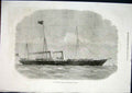 Original Old Antique Print Steam-Yacht Steam Yacht Osborne Prince Wales 1871
