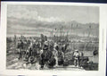 Original Old Antique Print Sardine Fishery Brittany France Fish 1871 Victorian