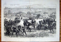 Original Old Antique Print Staveley Grant Hog'S Back Campaign War 1871 19th