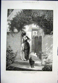 Original Old Antique Print Hour Man Holyoake British Institution Fine Art 1871