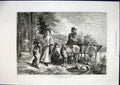 Original Old Antique Print Squire'S Hall Squire Downard Donkey Fine Art 1871