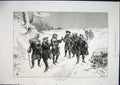 Original Old Antique Print Dance Snow Band Barnard Fine Art 1871 19th