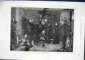 Original Old Antique Print Christmas Eve Outpost Paris France 1871 Victorian