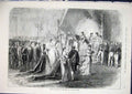 Original Old Antique Print Reception Tuileries Napoleon Genoa Italian War 1871