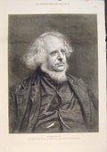 Original Old Antique Print Portrait Cole Secretary Science Director Museum 1873