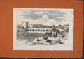 Original Old Antique Print Sketches Spain Bridge Cordova Fishing 1873 Victorian