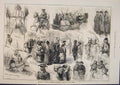 Original Old Antique Print Townhall Bradford Sketches Staniland 1873 Victorian
