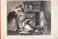 Original Old Antique Print Grandmother'S Treasures Holyoake Fine Art 1873 19th