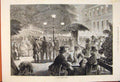 Original Old Antique Print Kroll'S Gardens Berlin Germany 1873 19th