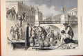 Old Antique Print Unlading Fruit Boats Berlin Germany German Market 1873 19th