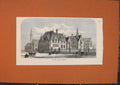 Original Old Antique Print Manchester Owens College Building 1873 Victorian