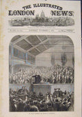 Original Old Antique Print Bright Electors Birmingham Election 1873 Victorian