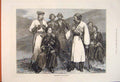 Original Old Antique Print Immeritians Causasus People Portrait Group 1873 19th