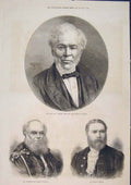 Original Old Antique Print Portrait Lusk Mayor London Alderman Whetham Johnson